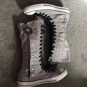 Knee height converse all start boots